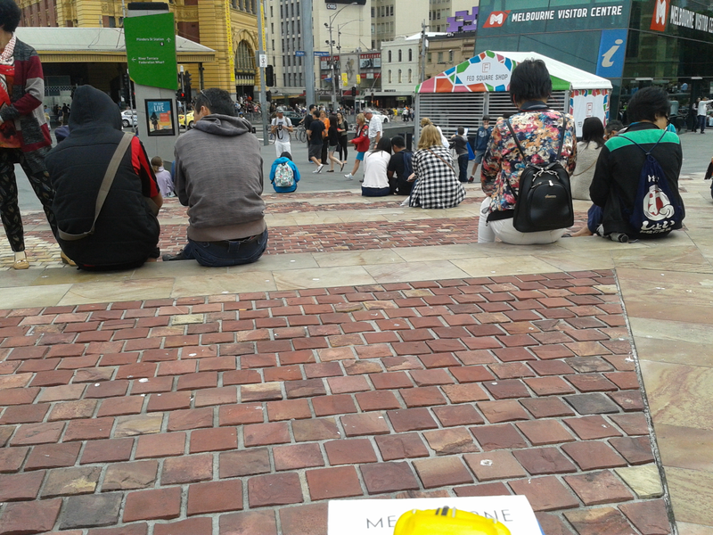 TTB at Fed Square looking towards Flinders St Station.